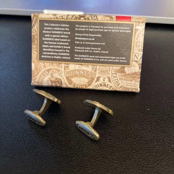 One of a kind Guinness Cufflinks purchased at the Guinness brewery in Ireland. - Picture 2 of 3